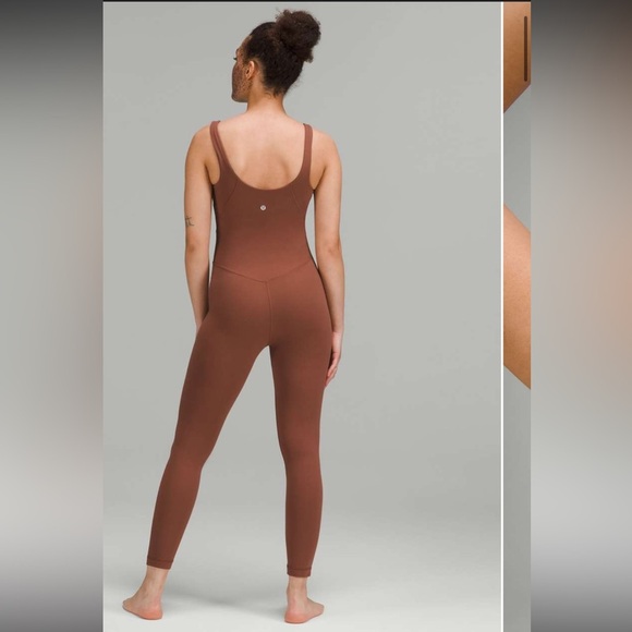 Lululemon Athletica Align Bodysuit in Brown comfort stretchy bodycon activewear - Picture 3 of 13